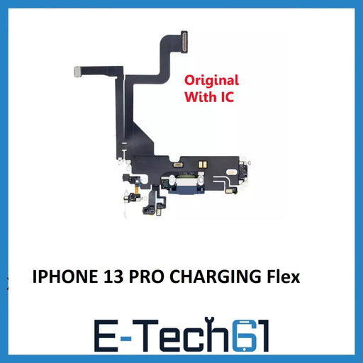 IPHONE 13 PRO BLUE POWER CHARGING PORT FLEX CABLE CONNECTOR ORIGINAL WITH IC