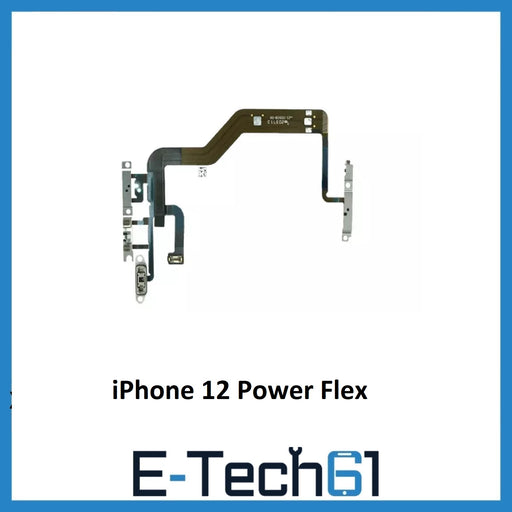 For iPhone 12 Power Flex Cable Replacement Volume Buttons Mute Switch Brackets