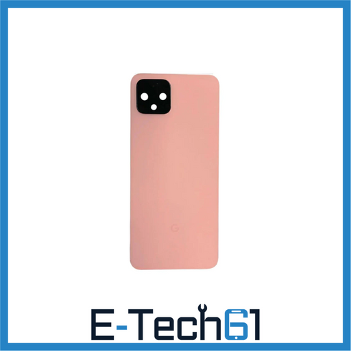 For Google Pixel 4 Replacement Battery Cover / Rear Panel With Camera Lens & Adhesive (Pink) E-Tech61