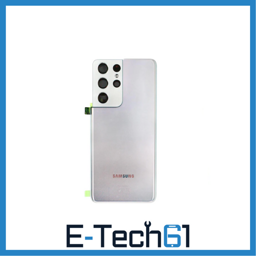 For Samsung Galaxy S21 Ultra 5G G998 Replacement Battery Cover (Phantom Silver) E-Tech61