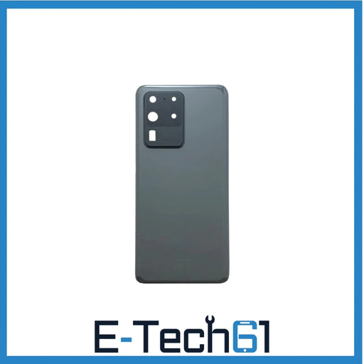 For Samsung Galaxy S20 Ultra Replacement Rear Battery Cover Including Lens with Adhesive (Cosmic Grey) E-Tech61