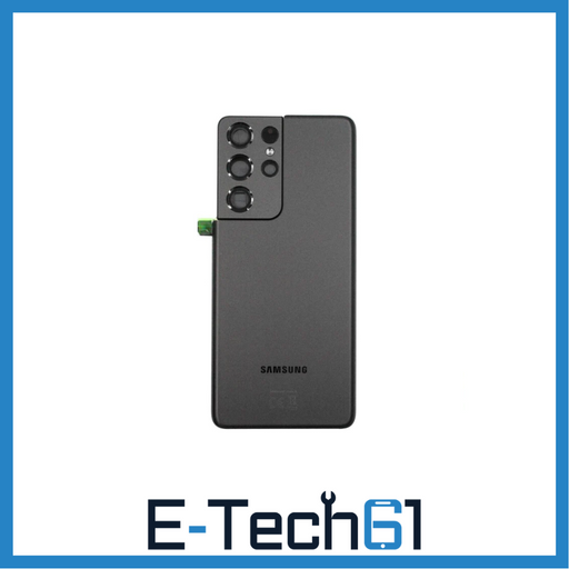 For Samsung Galaxy S21 Ultra 5G G998 Replacement Battery Cover (Phantom Black) E-Tech61