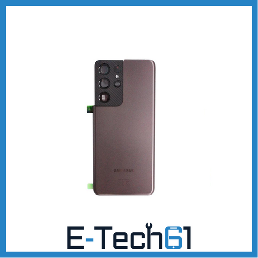 For Samsung Galaxy S21 Ultra 5G G998 Replacement Battery Cover (Phantom Brown) E-Tech61