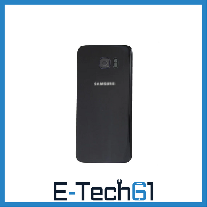 For Samsung Galaxy S7 Edge Replacement Rear Battery Cover with Adhesive (Black) E-Tech61