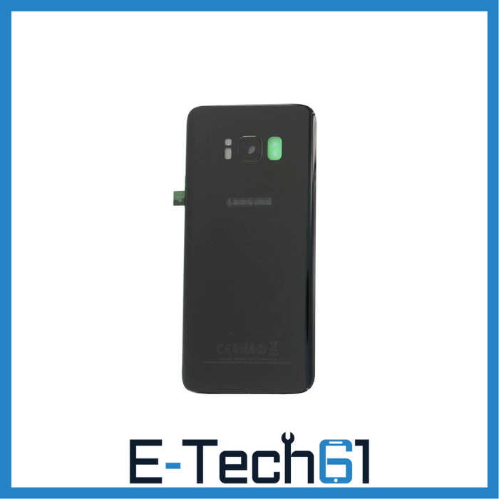 For Samsung Galaxy S8 Plus Replacement Rear Battery Cover with Adhesive (Black) E-Tech61