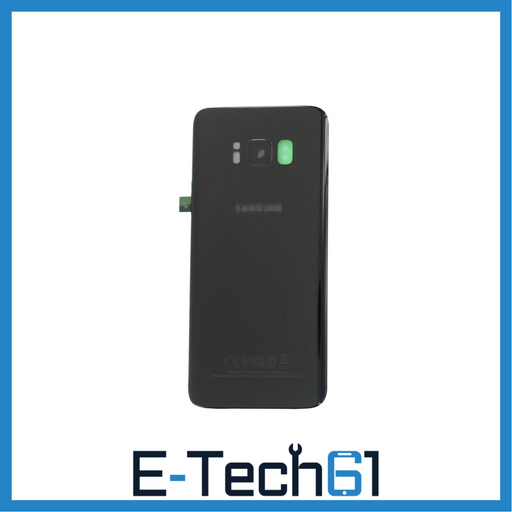 For Samsung Galaxy S8 Replacement Rear Battery Cover with Adhesive (Black) E-Tech61