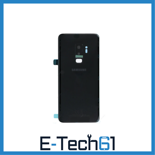 For Samsung Galaxy S9 Plus Replacement Rear Battery Cover with Adhesive (Black) E-Tech61