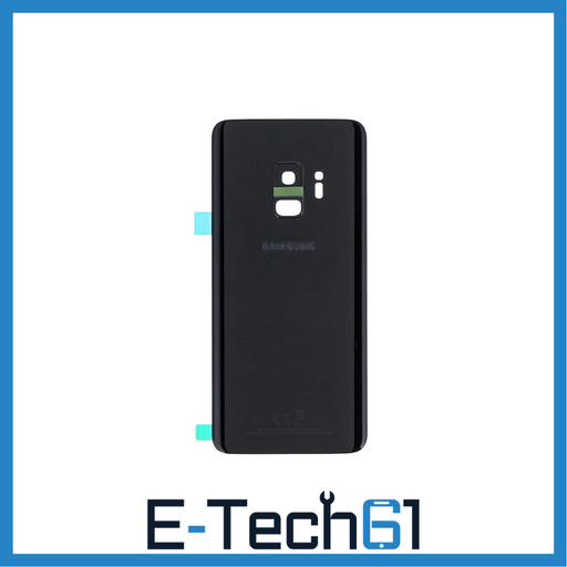 For Samsung Galaxy S9 Replacement Rear Battery Cover with Adhesive (Black) E-Tech61