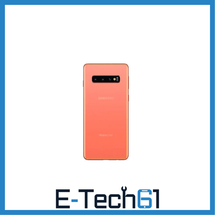 For Samsung Galaxy S10 Replacement Rear Battery Cover with Adhesive (Flamingo Pink) E-Tech61