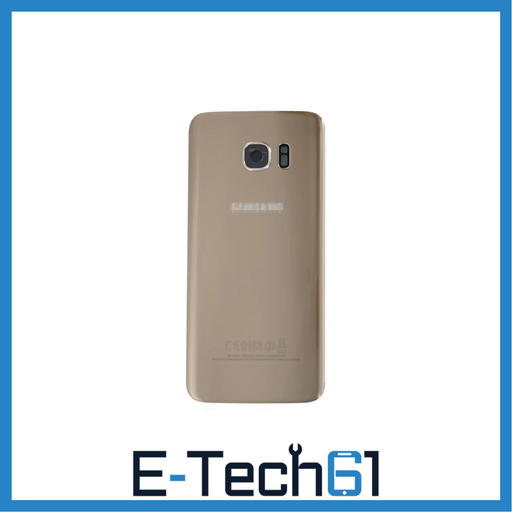 For Samsung Galaxy S7 Edge Replacement Rear Battery Cover with Adhesive (Gold) E-Tech61