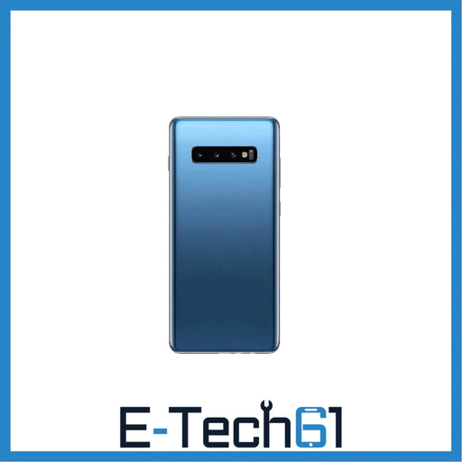 For Samsung Galaxy S10 Plus Replacement Rear Battery Cover with Adhesive (Prism Blue) E-Tech61
