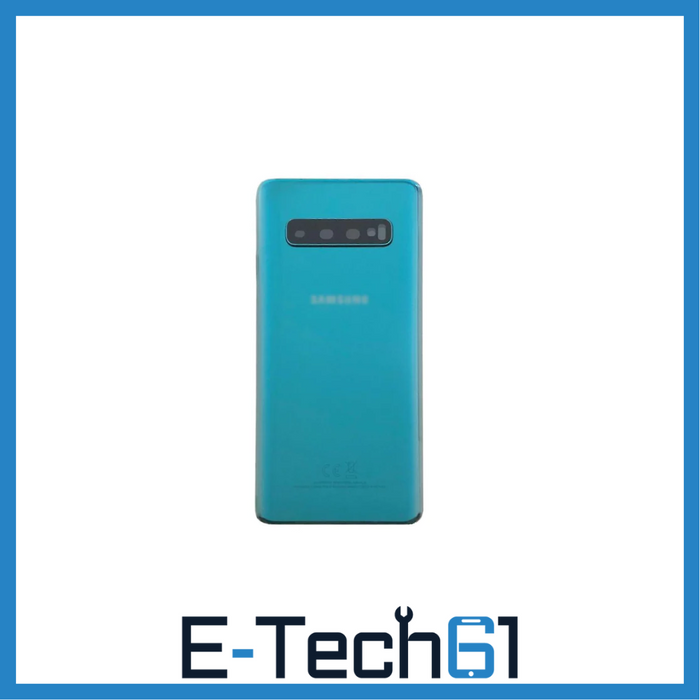 For Samsung Galaxy S10 Plus Replacement Rear Battery Cover with Adhesive (Prism Green) E-Tech61