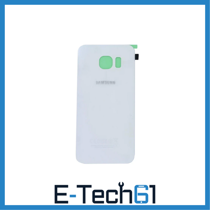 For Samsung Galaxy S6 Edge Replacement Rear Battery Cover with Adhesive (White) E-Tech61