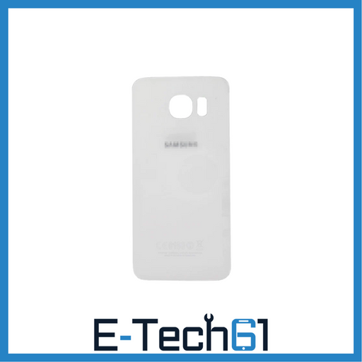 For Samsung Galaxy S6 Replacement Rear Battery Cover with Adhesive (White) E-Tech61