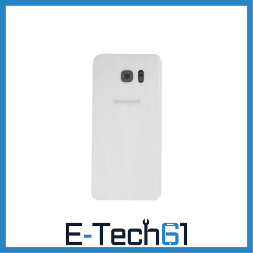 For Samsung Galaxy S7 Edge Replacement Rear Battery Cover with Adhesive (White) E-Tech61