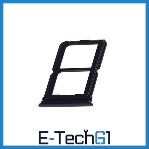 For OnePlus 6T Replacement Dual SIM Card Tray Mirror Black E-Tech61