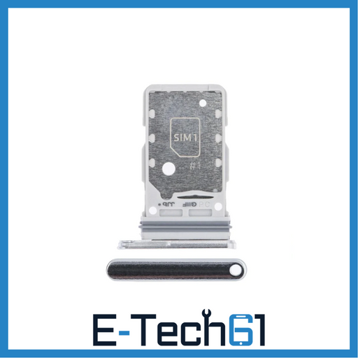 For Samsung Galaxy S21 Ultra Replacement Dual Sim Card Tray (Phantom Silver) E-Tech61