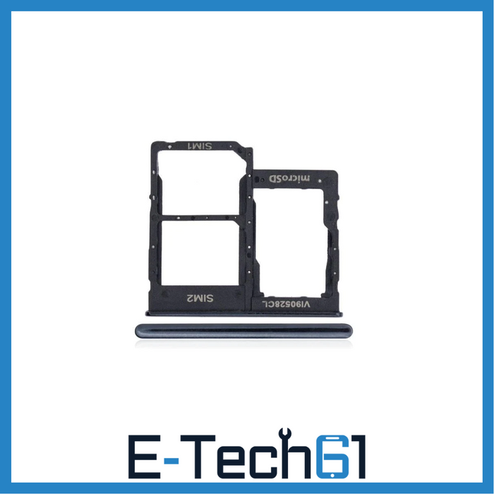 For Samsung Galaxy A40 A405 Replacement Dual Sim Card Tray (Black) E-Tech61