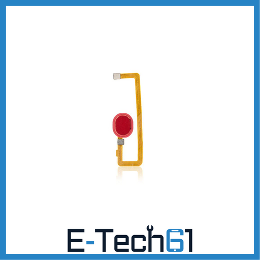 For Samsung Galaxy A10S A107F Replacement Fingerprint Reader With Flex Cable (Red) E-Tech61
