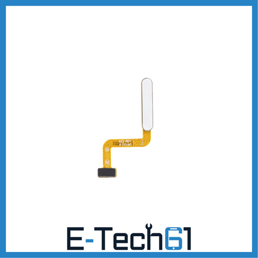 For Samsung Galaxy A22 4G Replacement Fingerprint Sensor Reader With Flex Cable (White) E-Tech61