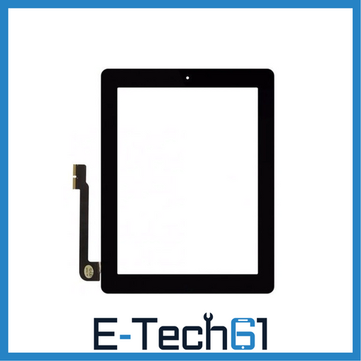 For Apple iPad 3 Replacement Touch Screen Digitizer with Home Button Assembly (Black) E-Tech61