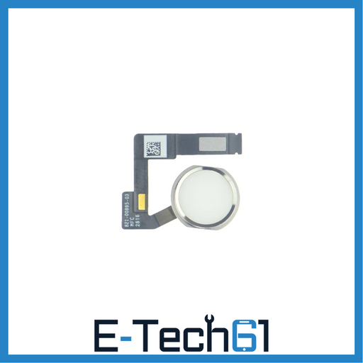 For Apple iPad Pro 10.5" Replacement Home Button Flex (White/Silver) E-Tech61