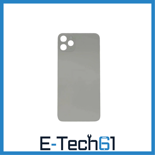 For Apple iPhone 11 Pro Max Replacement Back Glass (Silver) E-Tech61