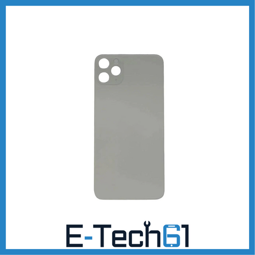 For Apple iPhone 11 Pro Replacement Back Glass (Silver) E-Tech61