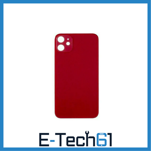 For Apple iPhone 11 Replacement Back Glass (Red) E-Tech61
