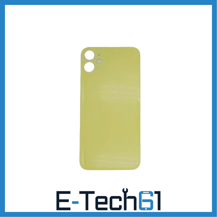 For Apple iPhone 11 Replacement Back Glass (Yellow) E-Tech61.