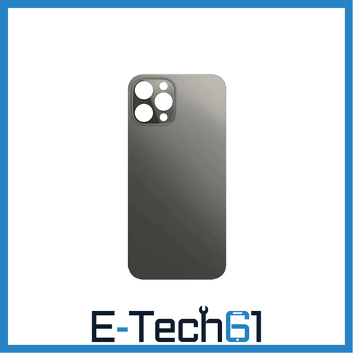 For Apple iPhone 12 Pro Replacement Back Glass (Black) E-Tech61