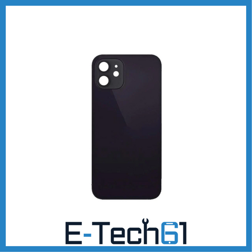 For Apple iPhone 12 Replacement Back Glass (Black) E-Tech61