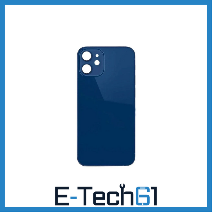 For Apple iPhone 12 Replacement Back Glass (Blue) E-Tech61.