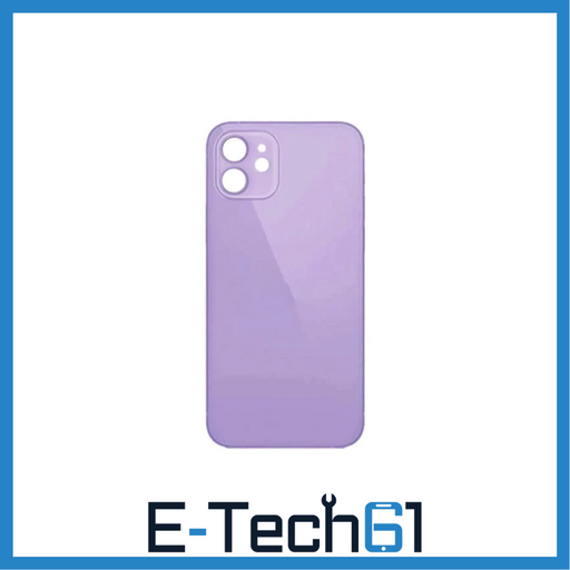 For Apple iPhone 12 Replacement Back Glass (Purple) E-Tech61