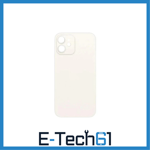 For Apple iPhone 12 Replacement Back Glass (White) E-Tech61