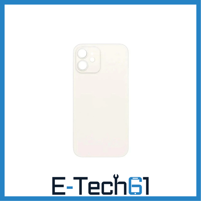 For Apple iPhone 12 Replacement Back Glass (White) E-Tech61