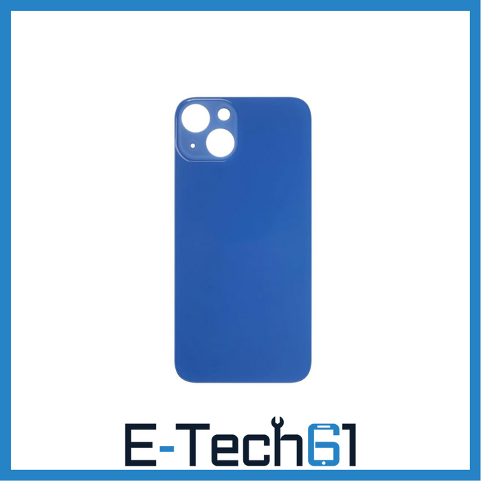 For Apple iPhone 13 Mini Replacement Back Glass (Blue) E-Tech61