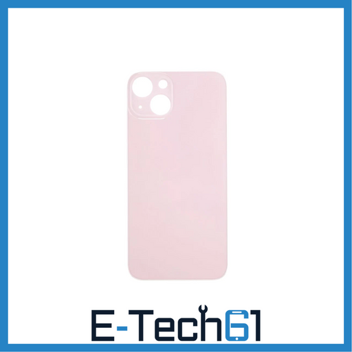 For Apple iPhone 13 Mini Replacement Back Glass (Pink) E-Tech61