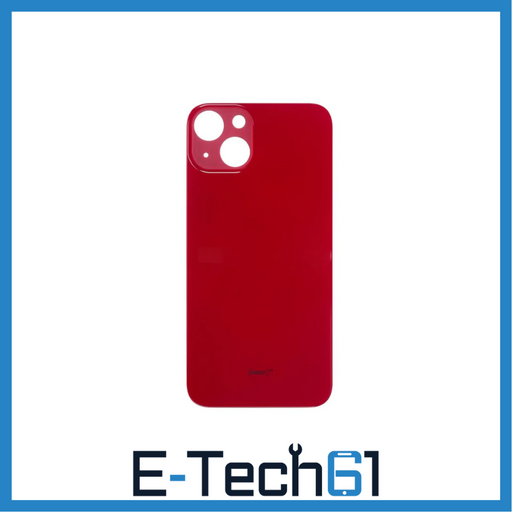For Apple iPhone 13 Replacement Back Glass (Red) E-Tech61