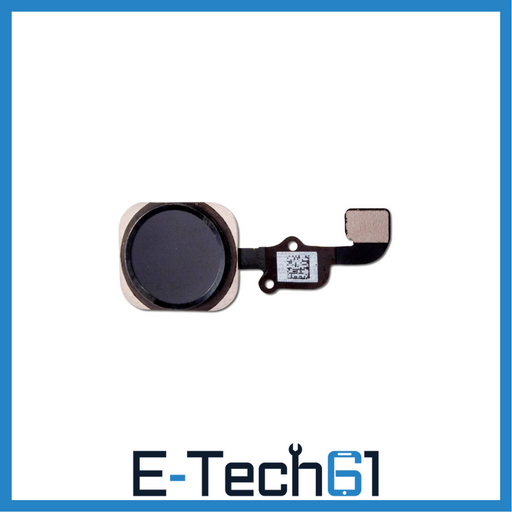For Apple iPhone 6S / 6S Plus Replacement Home Button Flex - Black E-Tech61