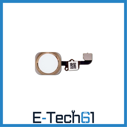For Apple iPhone 6S / 6S Plus Replacement Home Button Flex - Gold E-Tech61
