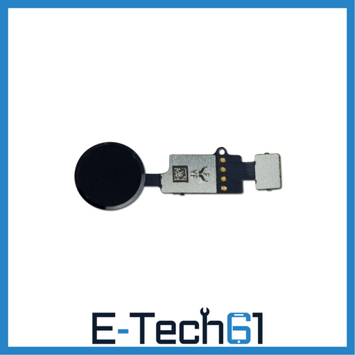 For Apple iPhone 7 / 7 Plus / 8 / 8 Plus / SE2 YF Home Button Flex Kit - Black (No Bluetooth) E-Tech61