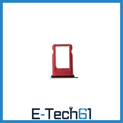 For Apple iPhone 8 Plus Replacement Sim Card Tray - Red E-Tech61