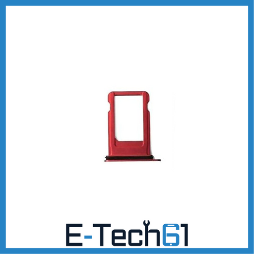 For Apple iPhone 8 / SE2 Replacement Sim Card Tray - Red E-Tech61