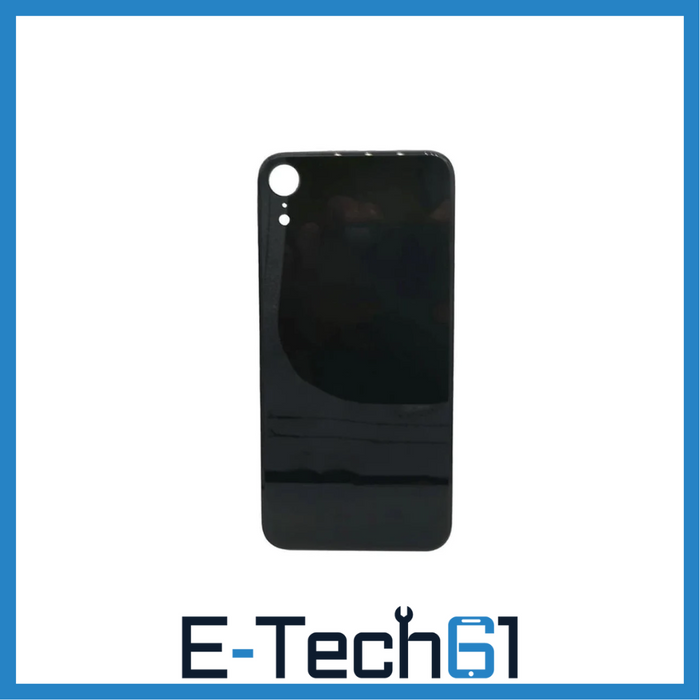 For Apple iPhone XR Replacement Back Glass (Black) E-Tech61