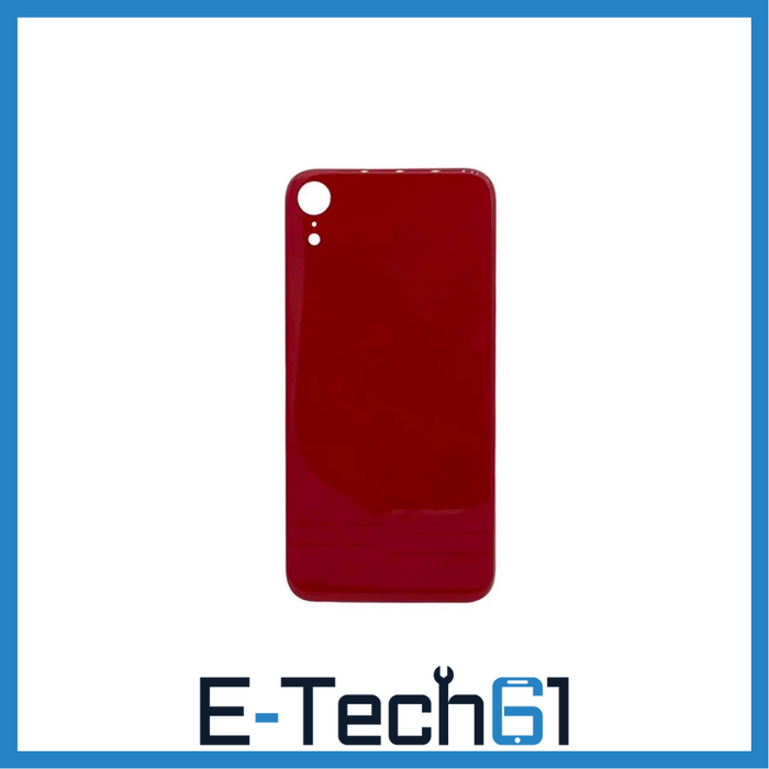 For Apple iPhone XR Replacement Back Glass (Red) E-Tech61