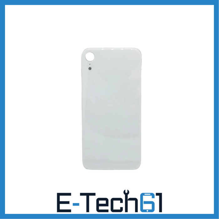 For Apple iPhone XR Replacement Back Glass (White) E-Tech61
