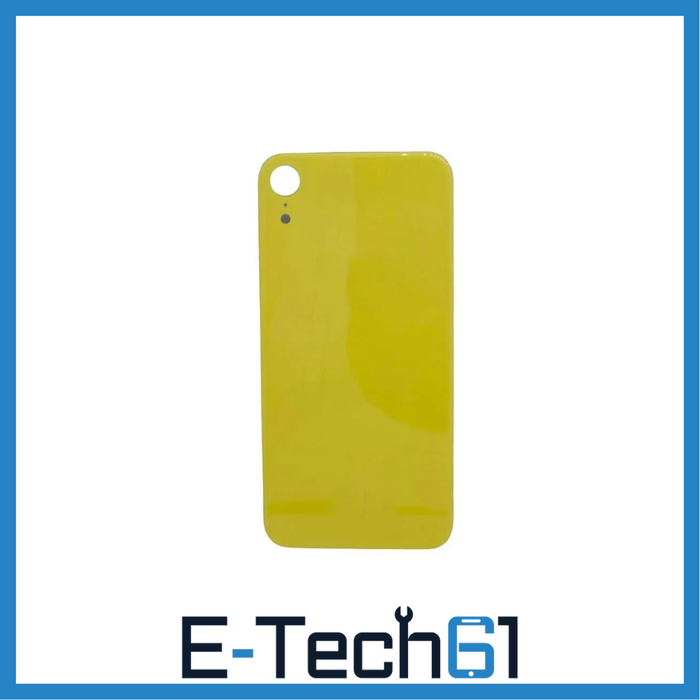 For Apple iPhone XR Replacement Back Glass (Yellow) E-Tech61