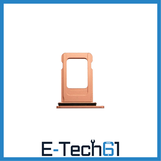 For Apple iPhone XR Replacement Sim Card Tray - Coral E-Tech61