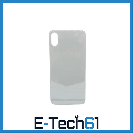 For Apple iPhone X Replacement Back Glass (White) E-Tech61
